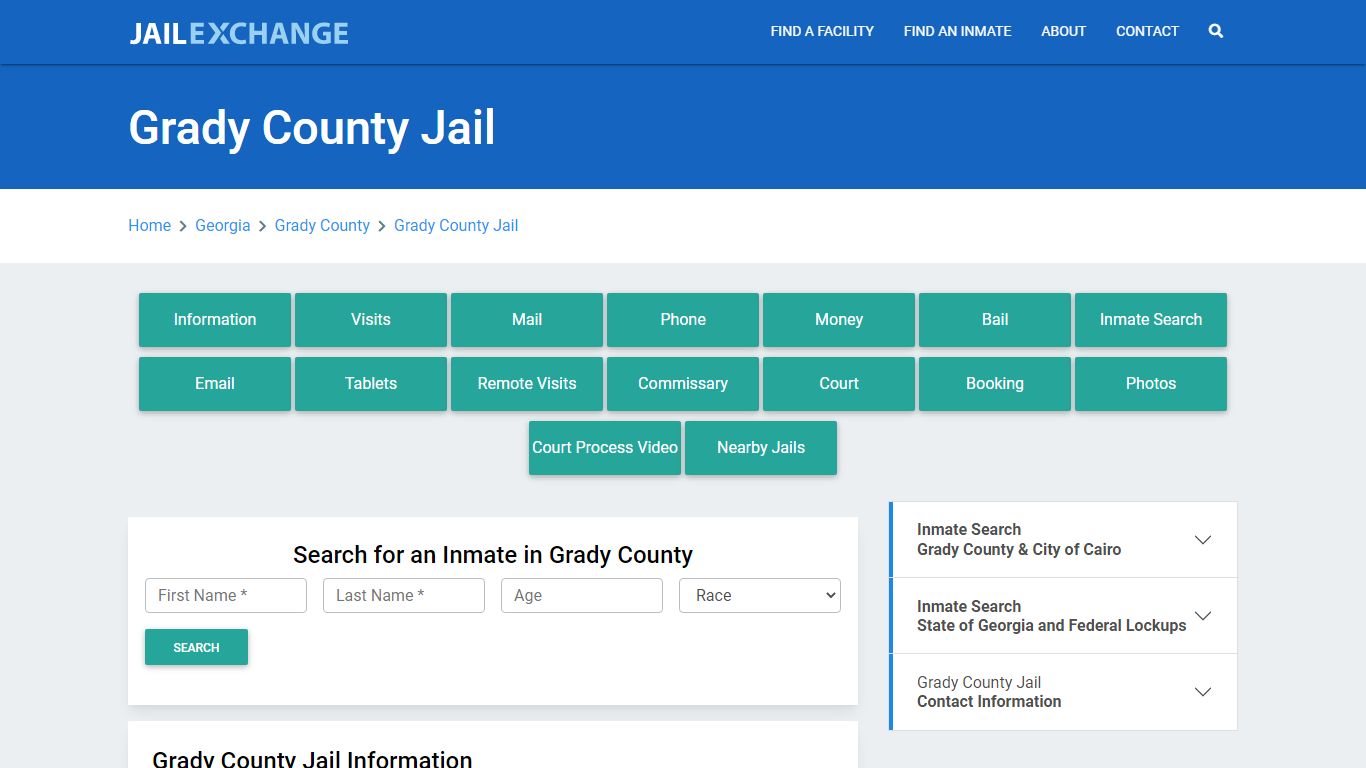 Grady County Jail Roster Lookup, GA, Inmate Search